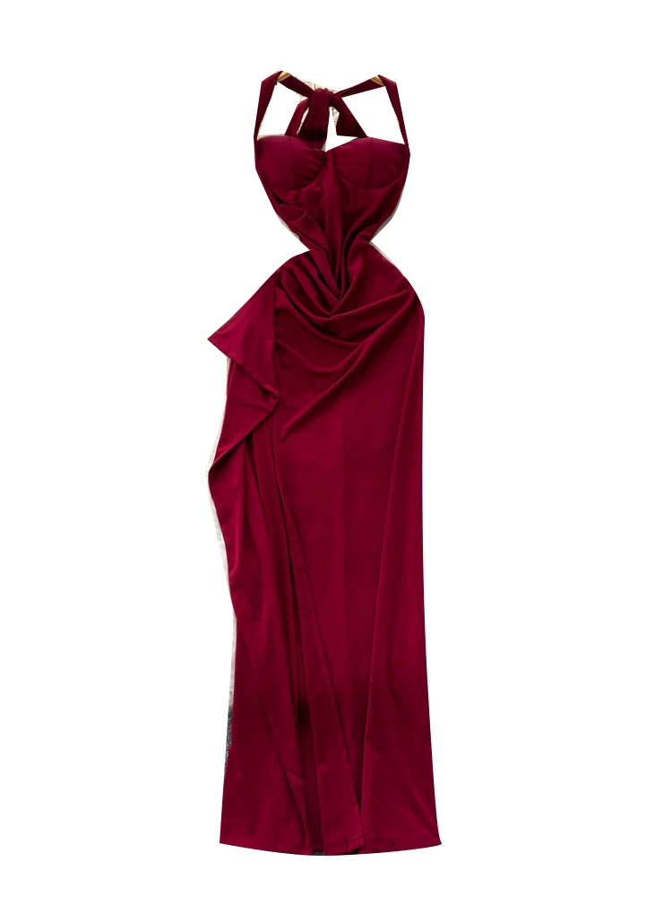 تنورة نسائية صيفية طويلة مثيرة من Dr بخصر عالٍ على شكل حرف a معلقة بحزام جانبي وفتحة جانبية للفتيات الساخنة من ألياف البوليستر No Sve Standa... #5