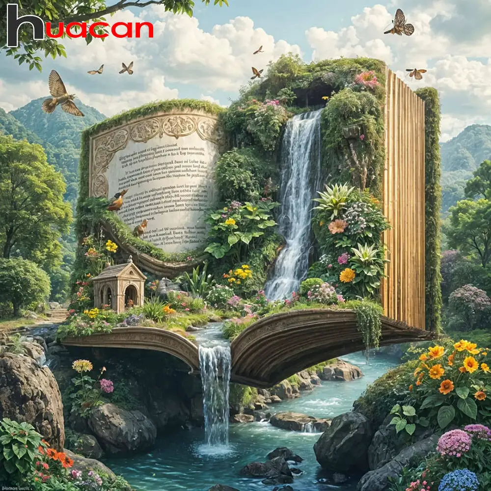 Huacan 2025, neue Kollektion, Diamant-Gemälde, Delphin, Himmel, Diamant-Stickerei, Meer, Sonnenuntergang, Mosaik, Kunst, Dekoration, Gemälde