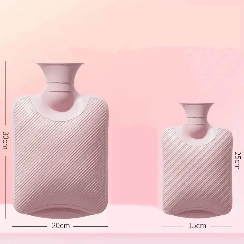 2.0L 1.0L 500ML Hot Water Bottle Hot Water Bag with Cover for Bed Warming Hand Feet Warmer Menstrual Cramps Hot Compress