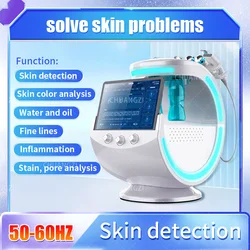 7 In 1 Smart Facial Cleansing Skin Analysis Deep Pore Vacuum Hydra Lift Oxygen Water Peeling Facial Tools Anti-aging Machine