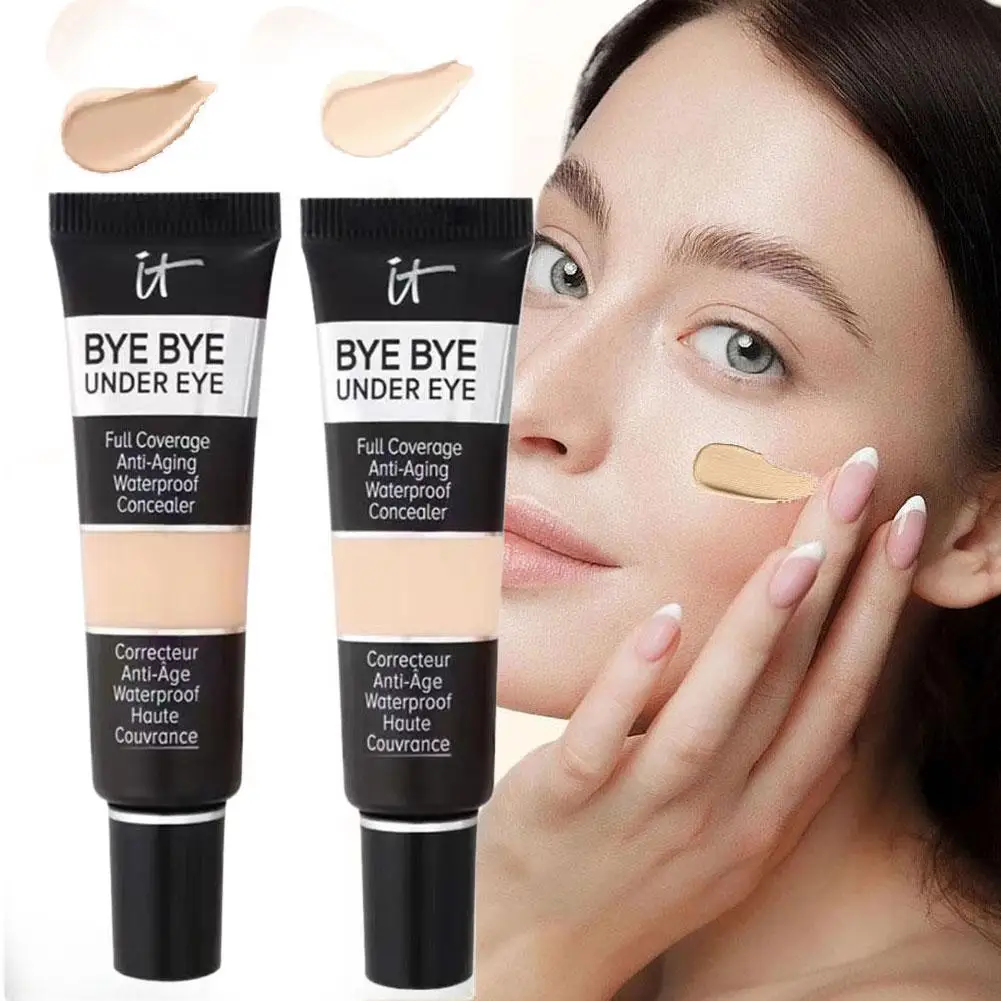 Under Eye คอนซีลเลอร์ 12ml Full Coverage ครีมสําหรับ Dark Circles & Blemishes คอนซีลเลอร์กันน้ําติดทนนาน Natural Skin Tone