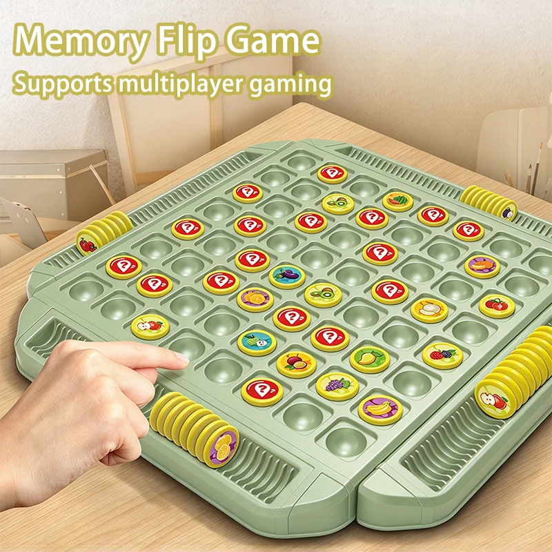 Fruit Flip Chess Memory Match Challenge Chess Game Strategy Board Game Logical Thinking Cognitive Parent-Child Interactive Toys