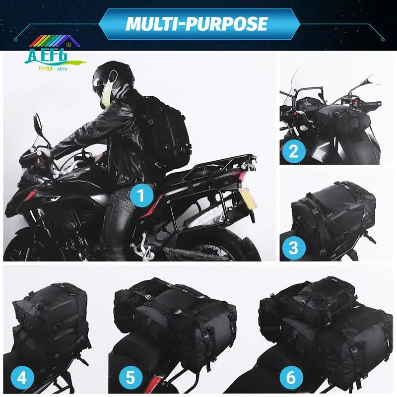 

AEF6-Rhinowalk Pannier Bag Bicycle Waterproof Motorbike Bag MTB Road Rear Rack Cycling Rear Seat Bag Backpack