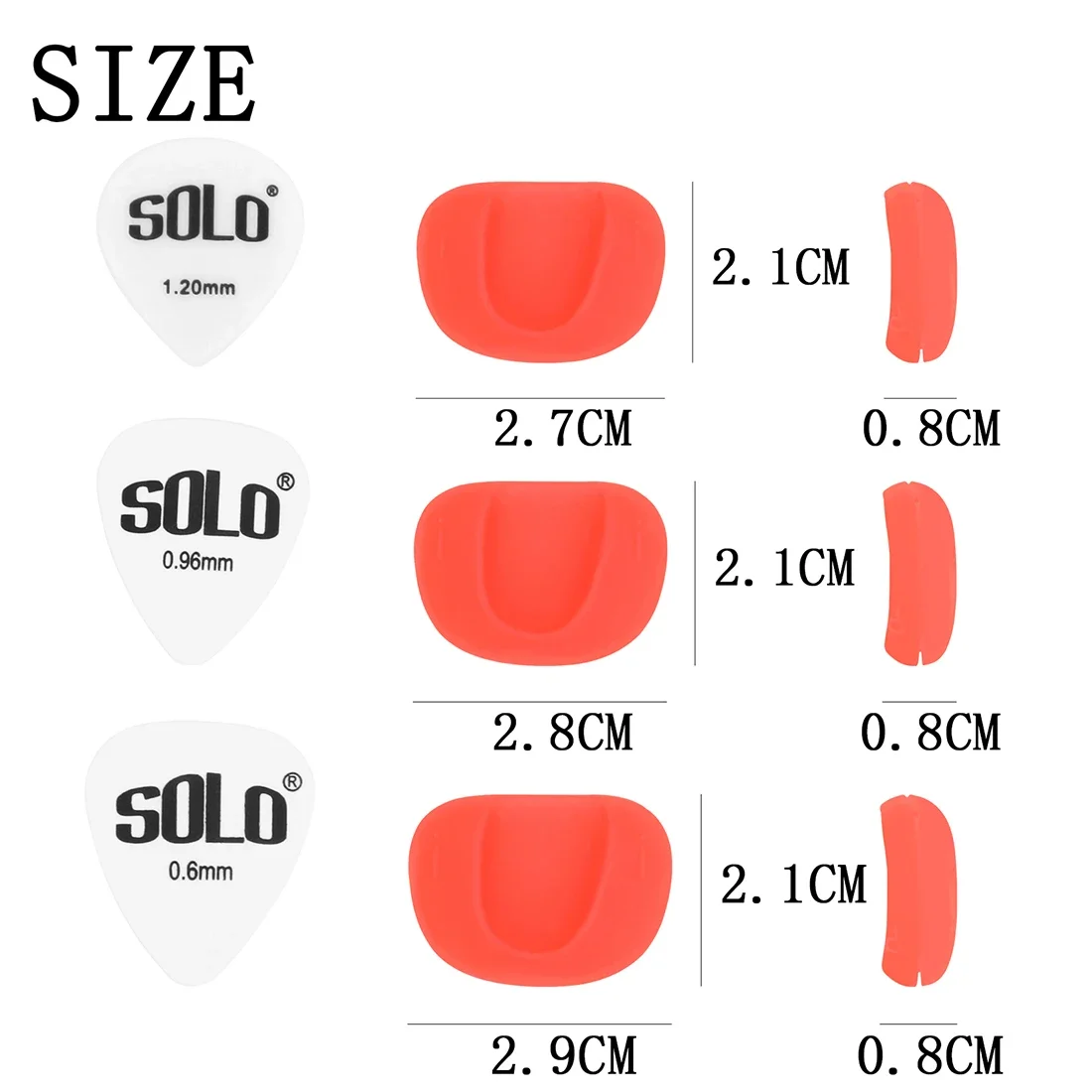 SOLO 3Pcs Guitar Picks Professional Guitar Posture Corrector Non Slip with Silicone Sleeve Finger Fixator for Ukulele Guitar