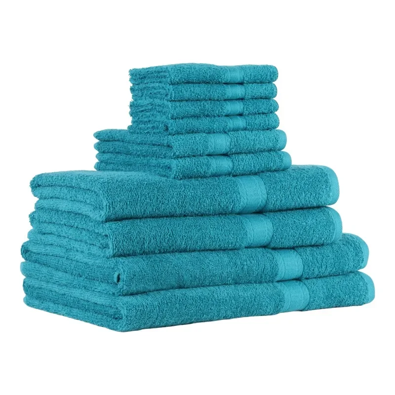 

Tool.NEW Solid Adult 10-Piece Towel Set, Turquoise
