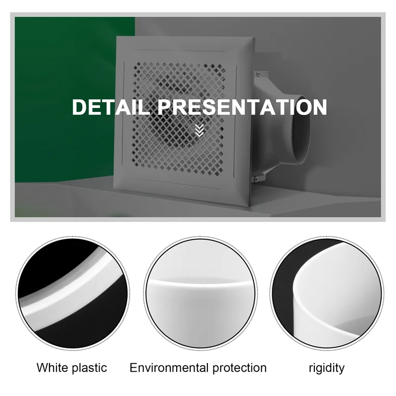 AT44-Ventilation Pipe Reducer Adapter Pipe Air Duct Adapter Pipe Connector For Inline Ventilation System