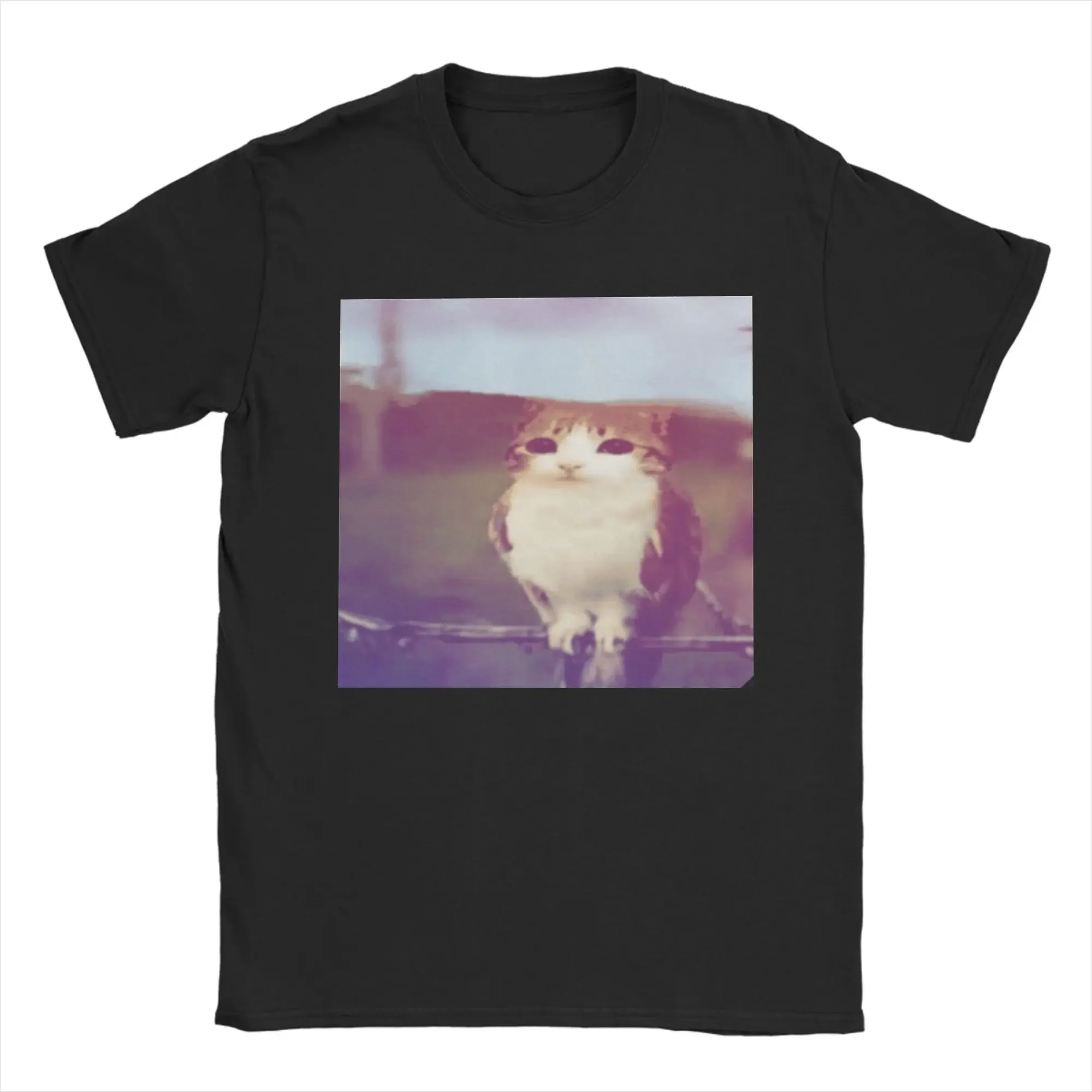 Funny Cat‑Bird Hybrid Creature Graphic Print Unisex T‑Shirt Polyester O‑Neck Short Sleeve Loose Streetwear Summer Top