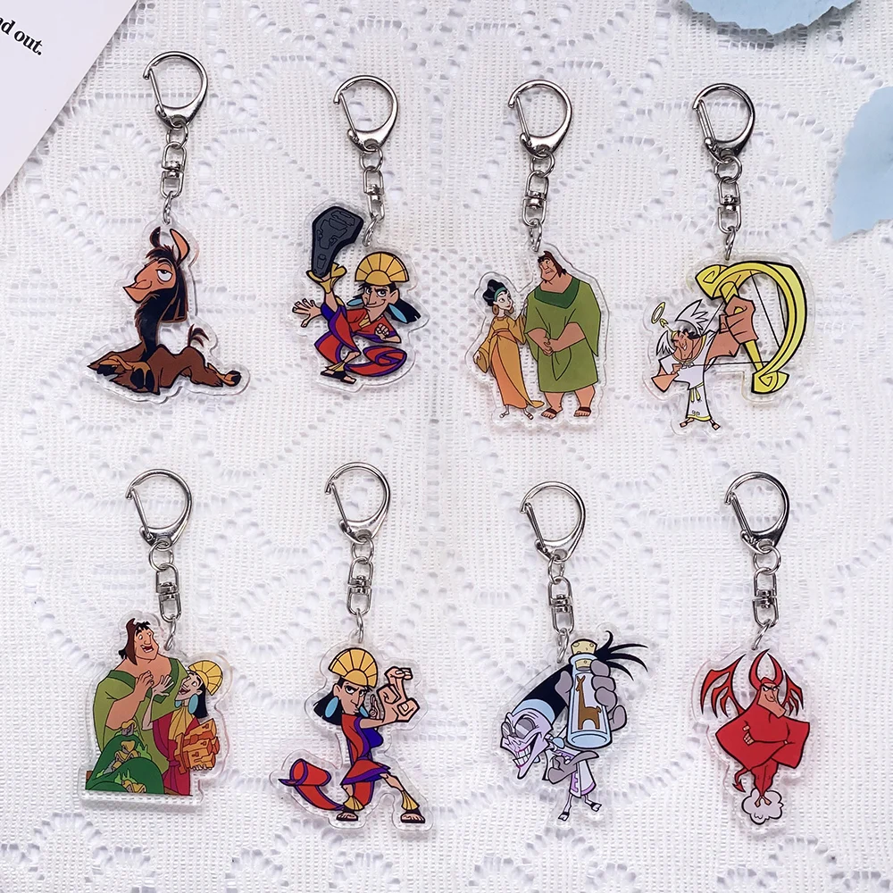 1/11Pcs Disney The Emperor's New Groove Car Keychain Acrylic