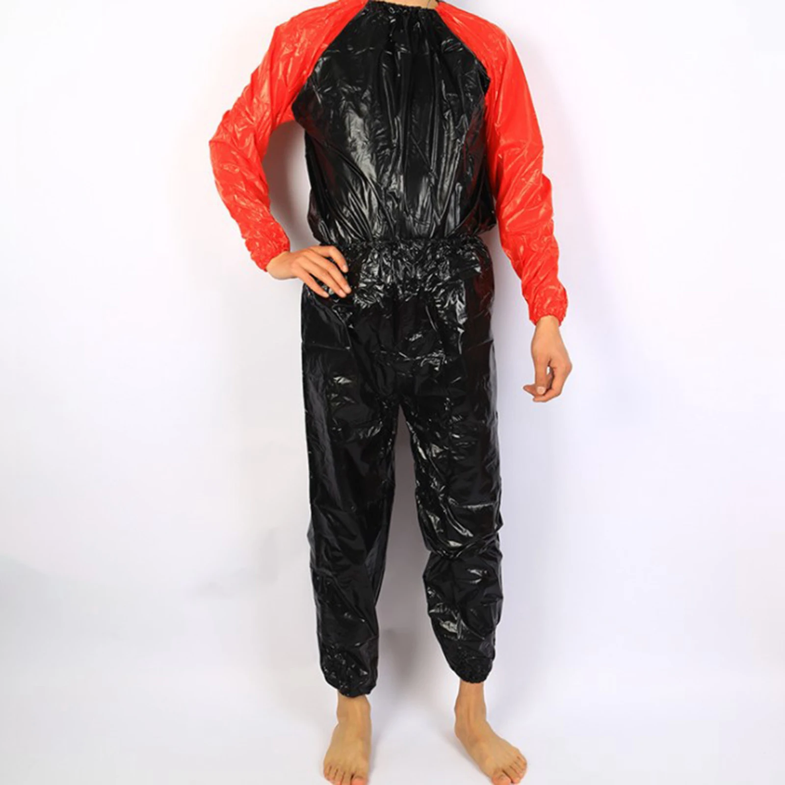 Heavy Duty Fitness Sauna Suit Full Body Sweat Suit Hoodie Pants Exercise Gym Anti- PVC for Men Women Workout Cardio Tracksuit