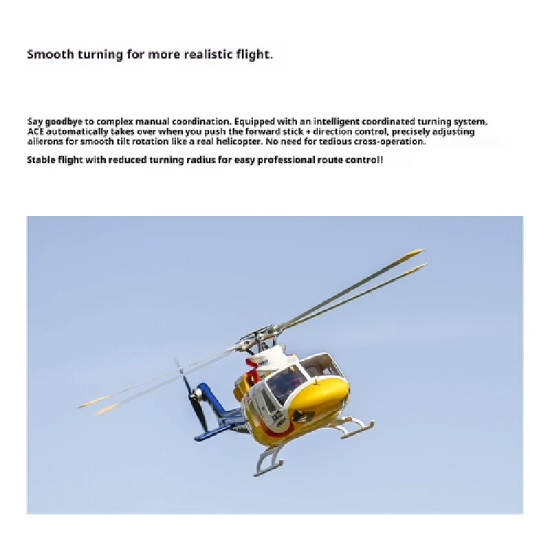 Symulacja samostabilizacji kamery klasy 470 w modelu helikoptera Bell-412 sterowanego zdalnie ACE H2.