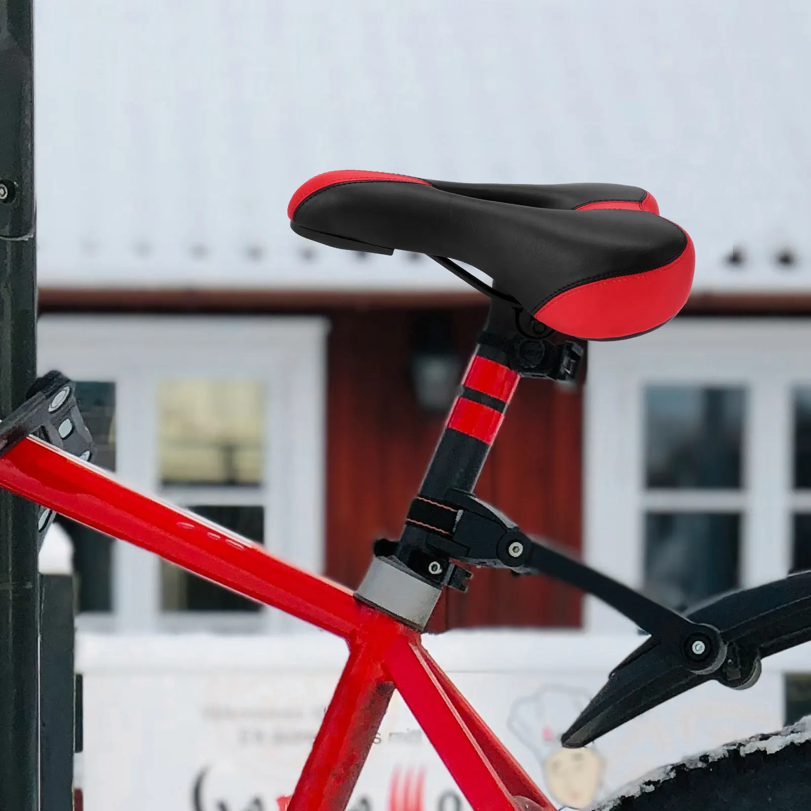 

Велосипедное сиденье красное, комфортное, амортизирующее, легкое, для шоссейных и горных велосипедов, для длительных поездок, с подушкой для сидения