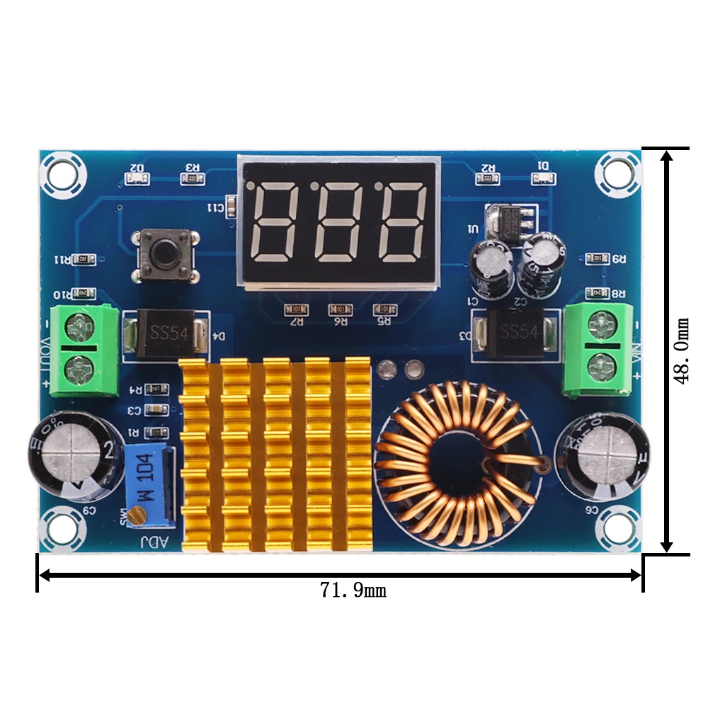 XH-M411 DC 3V-35V to DC 5V-45V Boost Converter Module Voltage Regulator Adjustable Step Up Voltmeter Digital Display Module