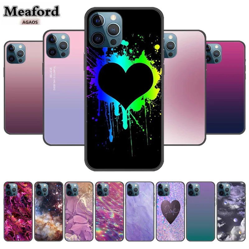 Colour Girly Case For iPhone 13 Pro TPU Shield Soft Silicone Phone Back Cover for Funda Apple iPhone13 Pro max 13 mini Para Capa