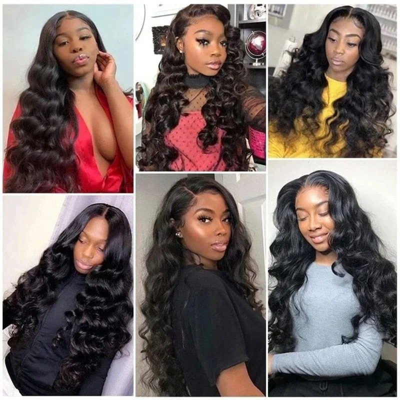 Raw Indian Hair Bundles Unprocessed Body Wave Human Hair Bundles 4PCS Natural Black 10A Virgin Hair Bundles Remy Hair Extensions