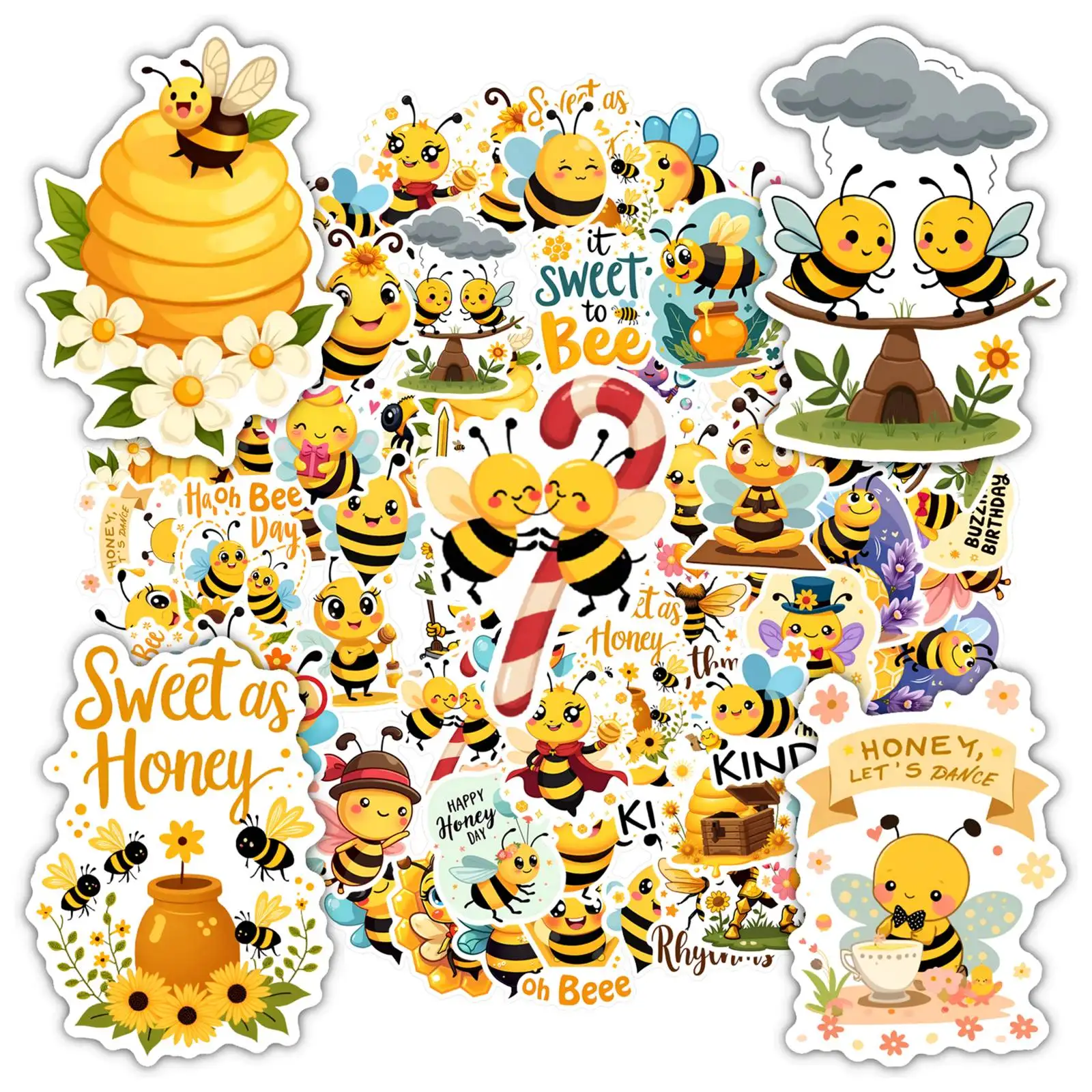 

35pcs-50pcs Cute Celebration Stickers Cartoon Cute Animals Funny Stickers Stickers For Guitar DIY Skateboard Laptop DIY
