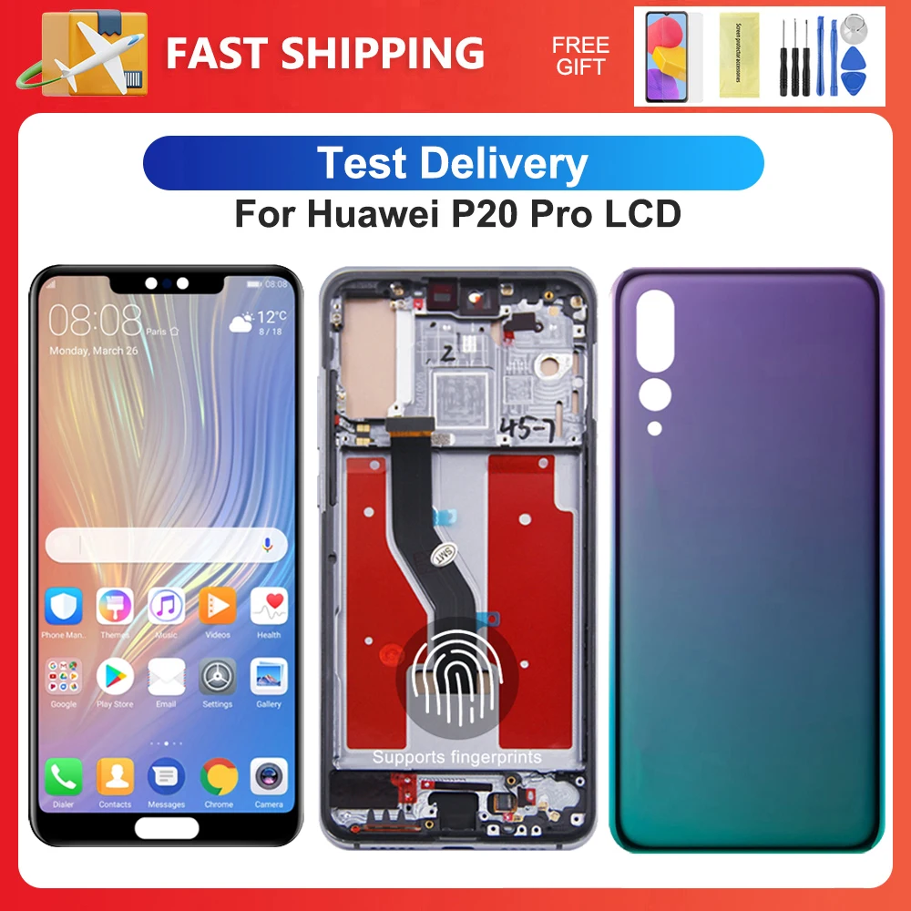 For HUAWEI P20 Pro 6.1''Tested P20Pro CLT-L29C L29 L09 AL01 TL01 LCD Display Touch Screen Digitizer Assembly Replacement