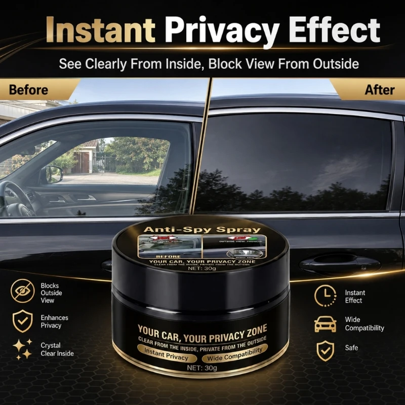 Rear Windshield Glass Paste 30g, Vehicle Privacy Jar for Side Glass Care, Wipe-On Glass Cleaning Formula for Daily Vehicle