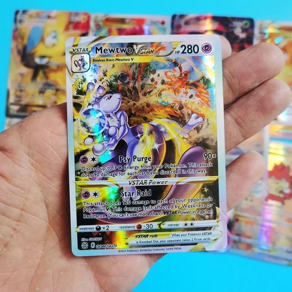 Pokémon Escarlate e Violeta Full Flash Card, 100 Vstar, 100Vmax Game Collection Cards, Korea Miraidon Battle Cards, 100Ex, 33, Novo, 100Pcs