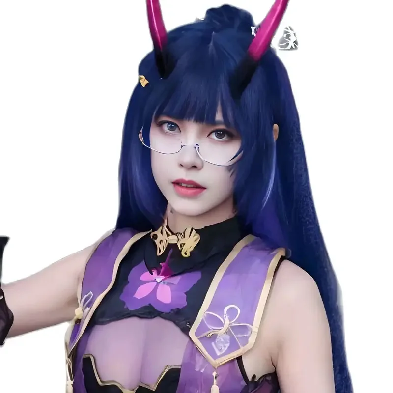 

Игра Honkai Impact 3 Raiden Mei, парик для косплея, темно-синий градиент, темно-фиолетовый, длинные волосы, игровой парик для косплея, аниме, парик для косплея