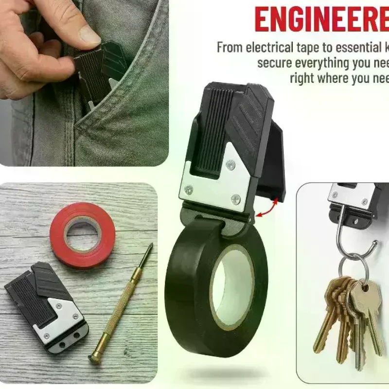 Folding Hanging Insulation Tape Holder Electrician Quick Buckle Waist Tool Hands Free Storage for Electrical Repair Tasks