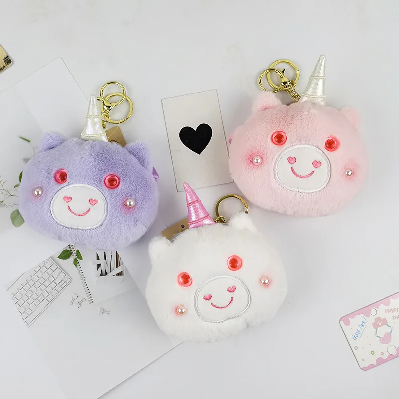 1 Pcs Cartoon Kawaii Unicorn Bear Plush Coin Purse Cute Doll DollKids Purse Storage Bag Couple Gift Birthday Gift