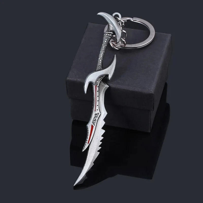 The Knife Keychain Online Elsweyr Coin Key Chain for Men Weapon Model Car Keyring Jewelry image 3