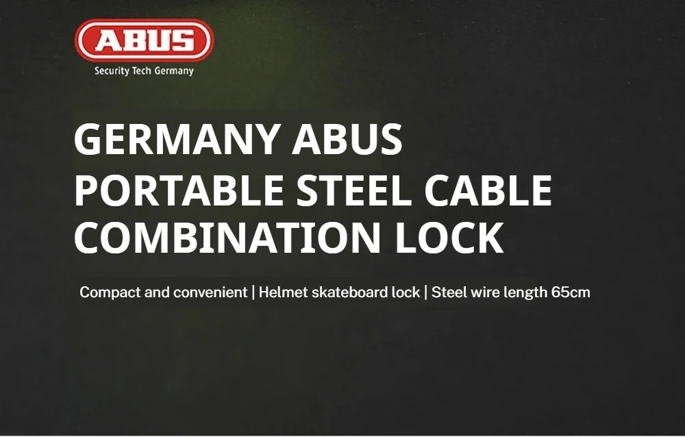 ABUS Stahlkabel-Zahlenschloss für Fahrrad, Kinderwagen, Helm, tragbares Mini-Gepäckschloss, Rucksack, Skateboard, Diebstahlschutz – Detail 2