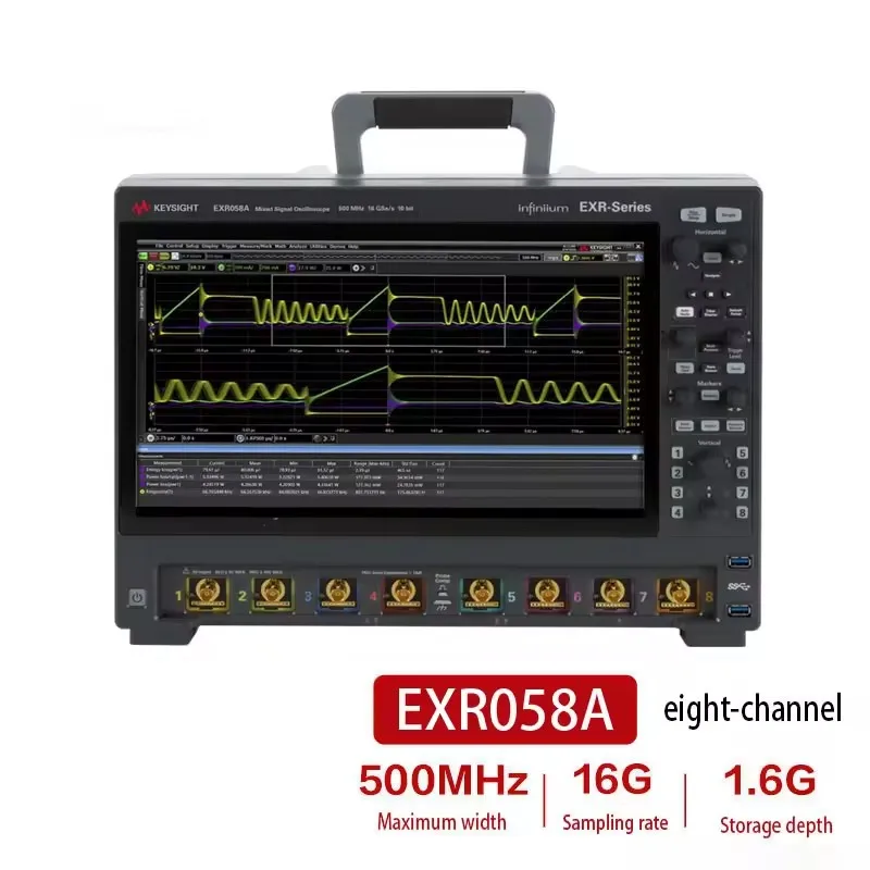 Keysight Bandwidth 500 MHz 8 channels maximum storage depth 1.6G EXR058A Infiniium EXR series oscilloscope