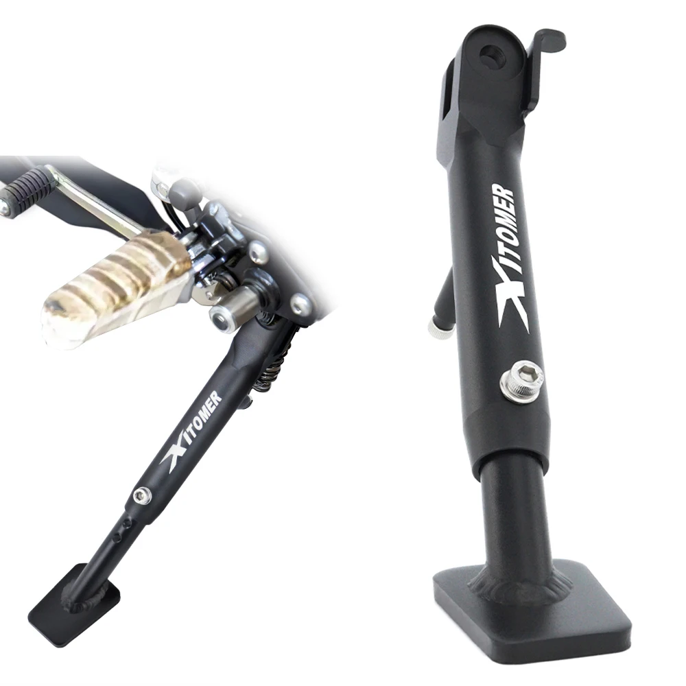 

For Suzuki V-Strom 650/DL650 V-Strom650 2012-2024 Motorcycle Aluminum Adjustable Kickstand Foot Side Stand Extent Support Holder