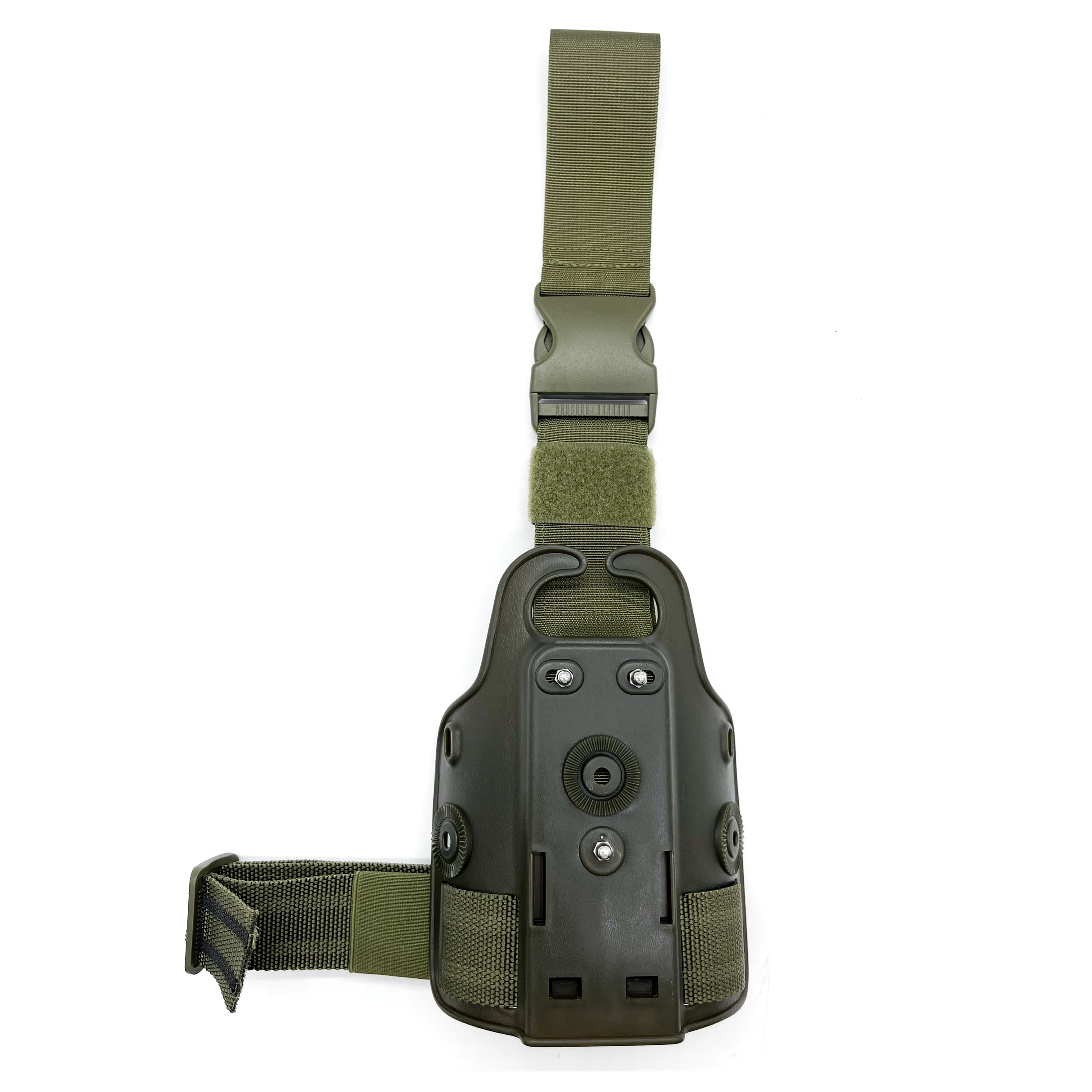 Plataforma drop leg MOLLE verde con arnés de pierna - imagen 4