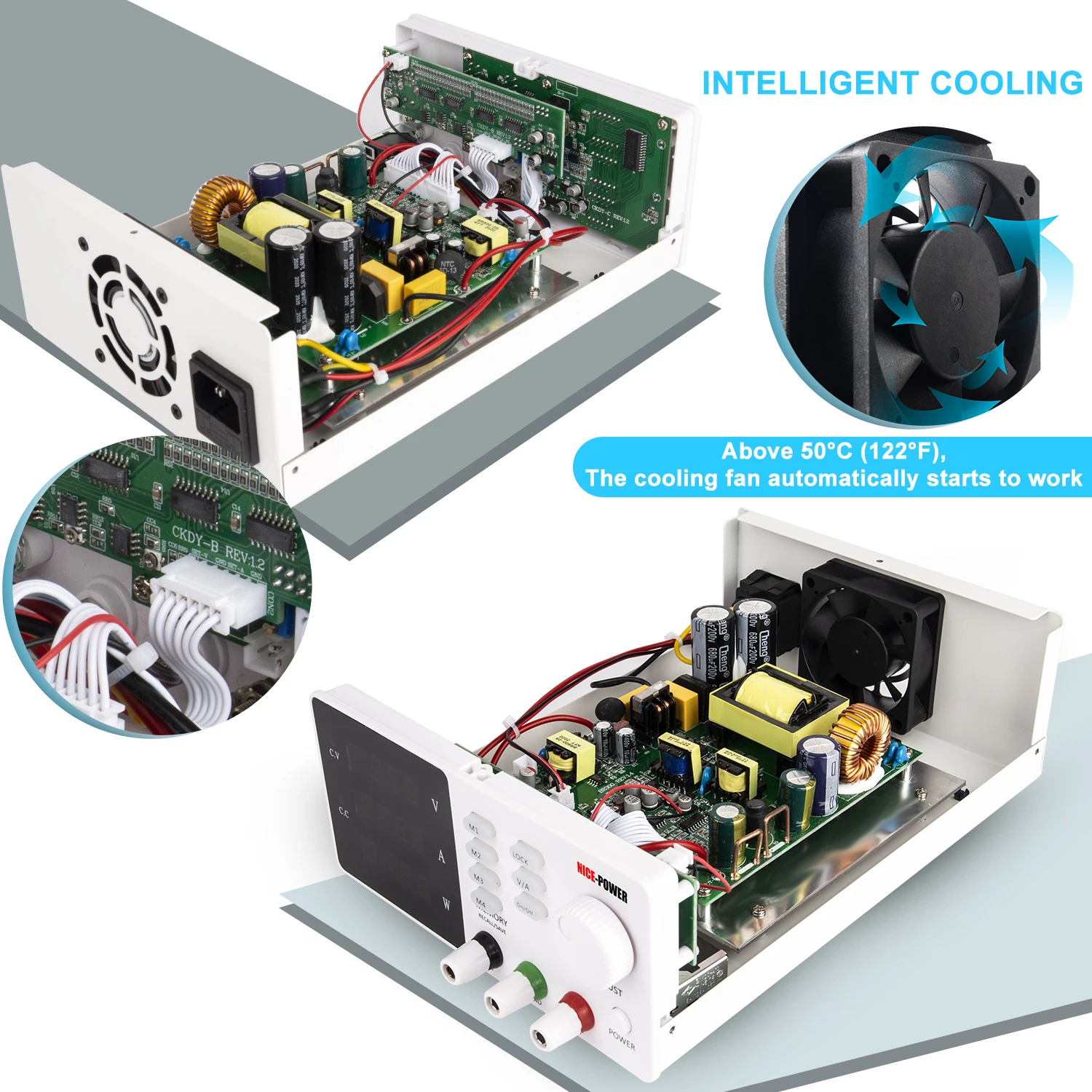 Nice-Power High Precision DC Lab Power Supply For PCB & Electronic Component Testing, 300V Adjustable Bech Source With Software view 6