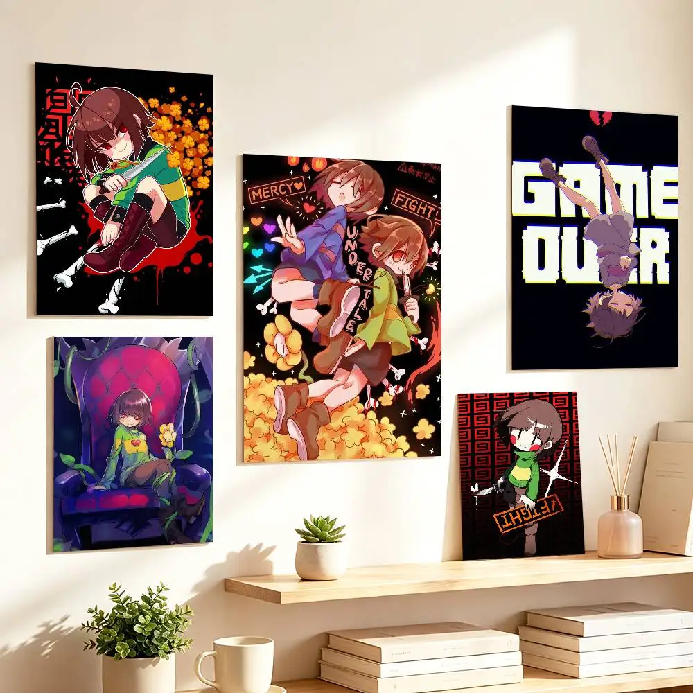 The fallen human Undertale C-Chara Poster HD Self Adhesive Waterproof Wall Art Ideal for Home Office Dorm Gift