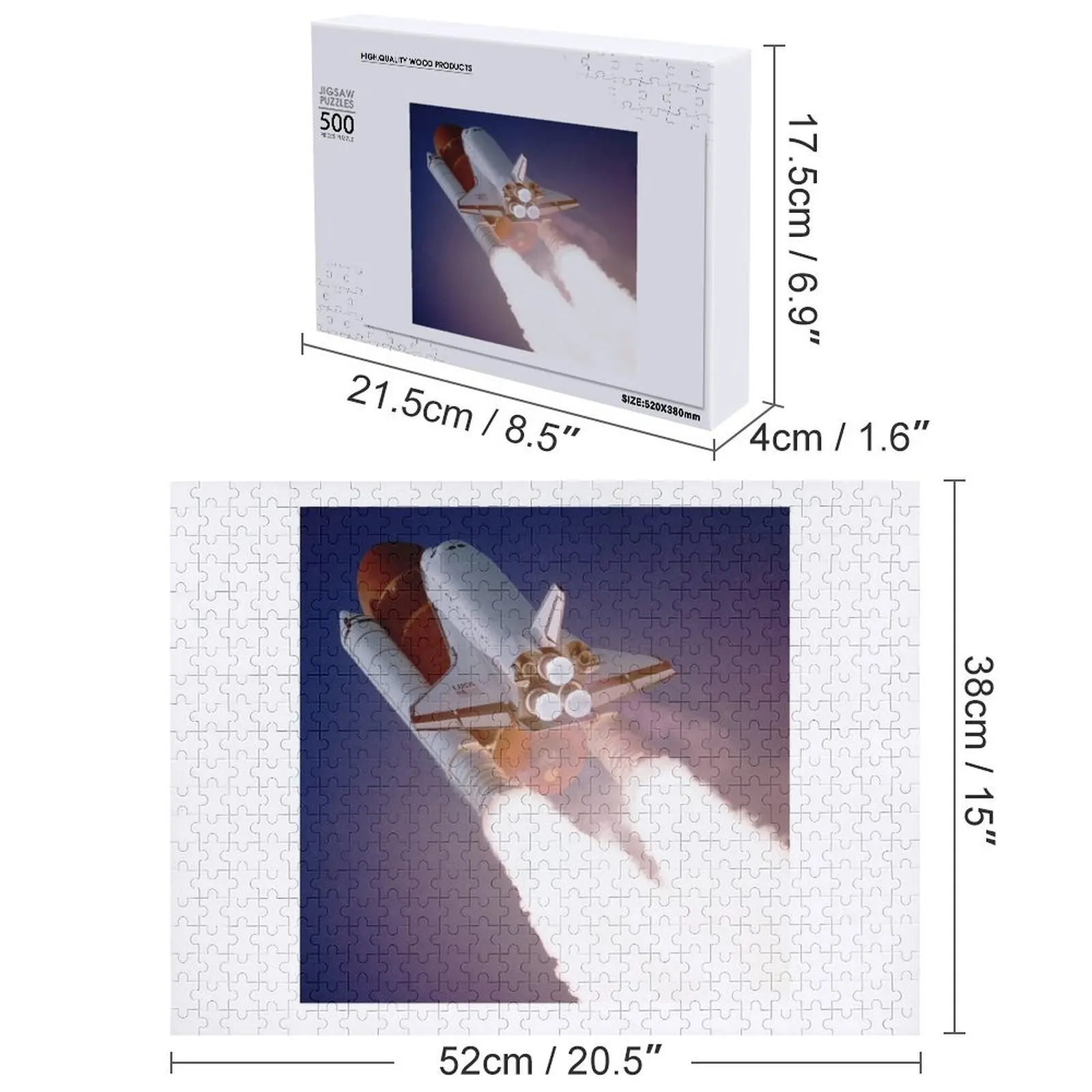 Puzzle Space Shuttle Puzzle con nome in legno Idee regalo personalizzate Puzzle