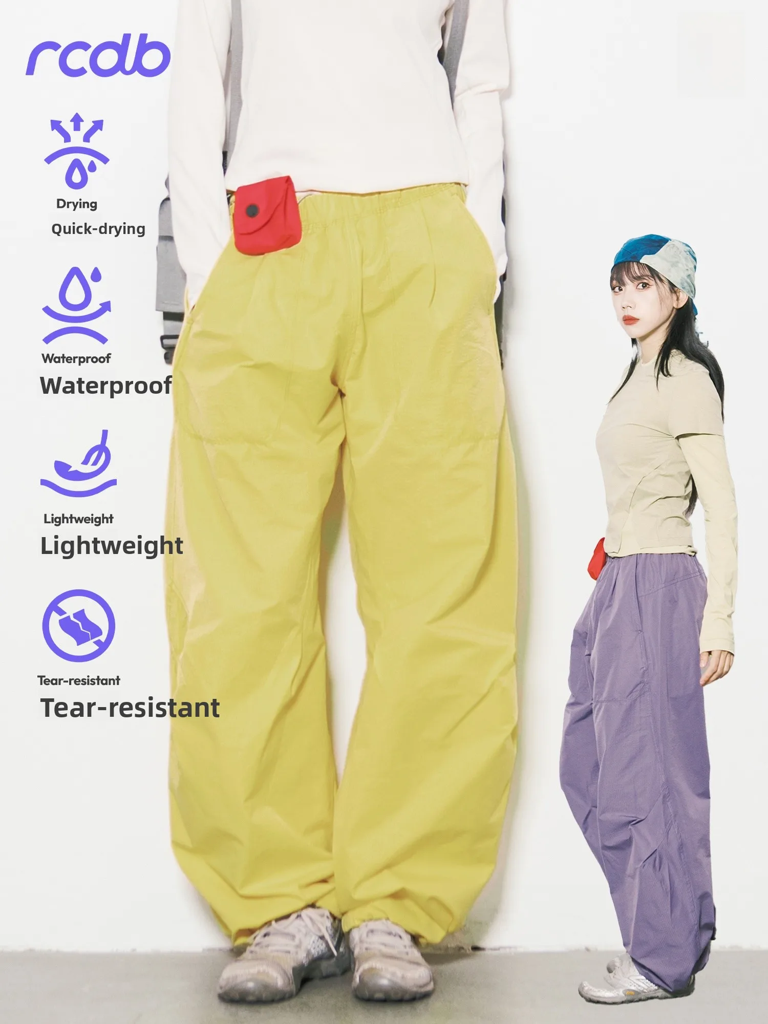 

Quick Dry Outdoor Workwear Paratrooper Pants Loose Casual Hiking Trousers Unisex Windproof Water Resistant City Outdoor Style