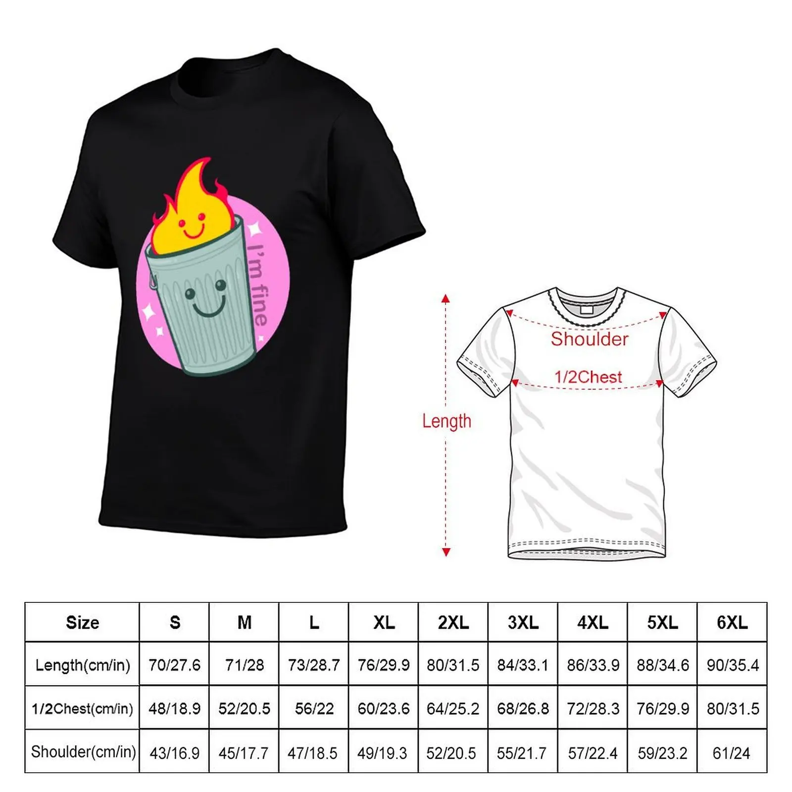 Trash Fire T-Shirt Casual Lightweight Short Sleeve Top