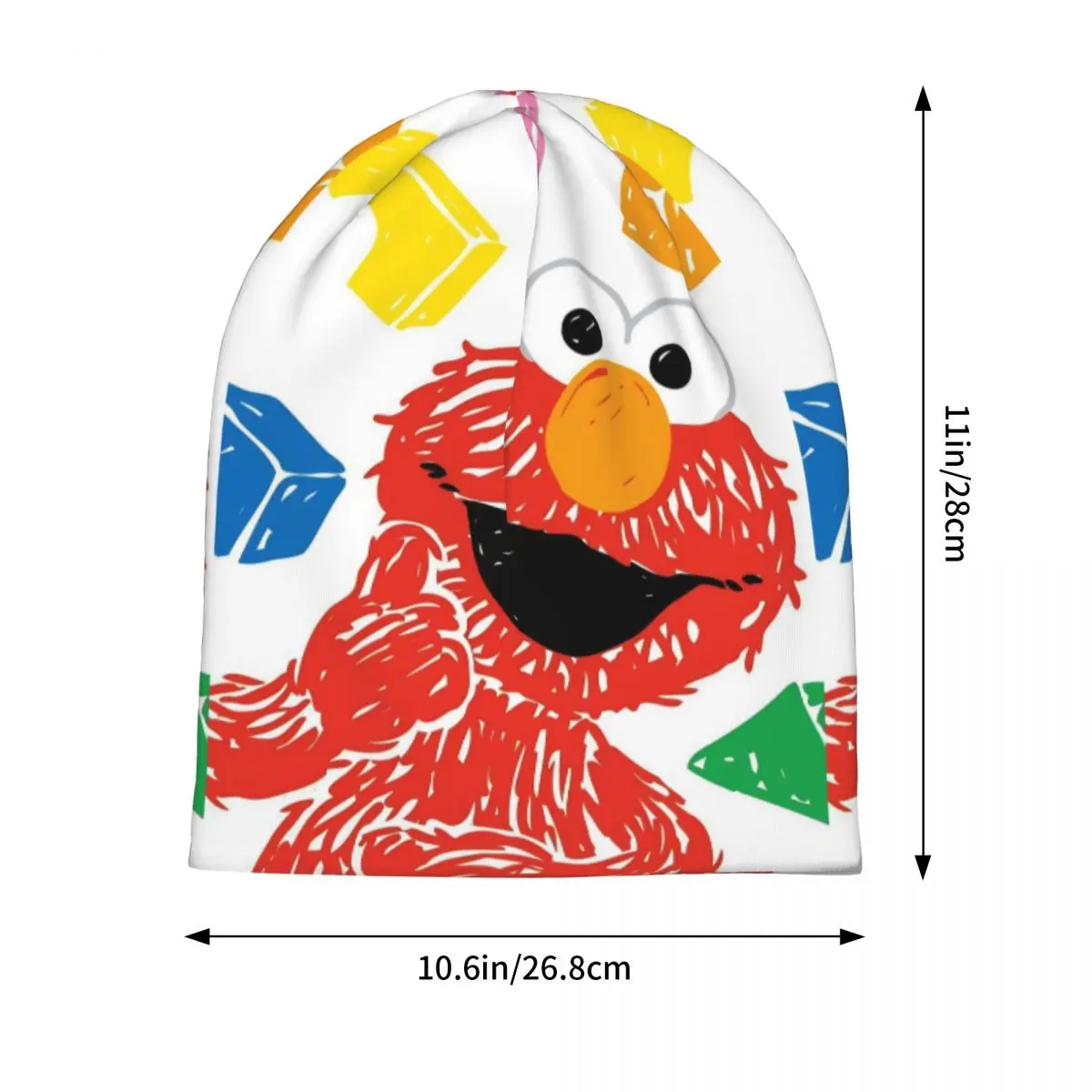 Sesame Street Cartoon Skullies Beanies Hats Elmo Hip Hop Unisex Outdoor Cap Warm Dual-use Bonnet Hat