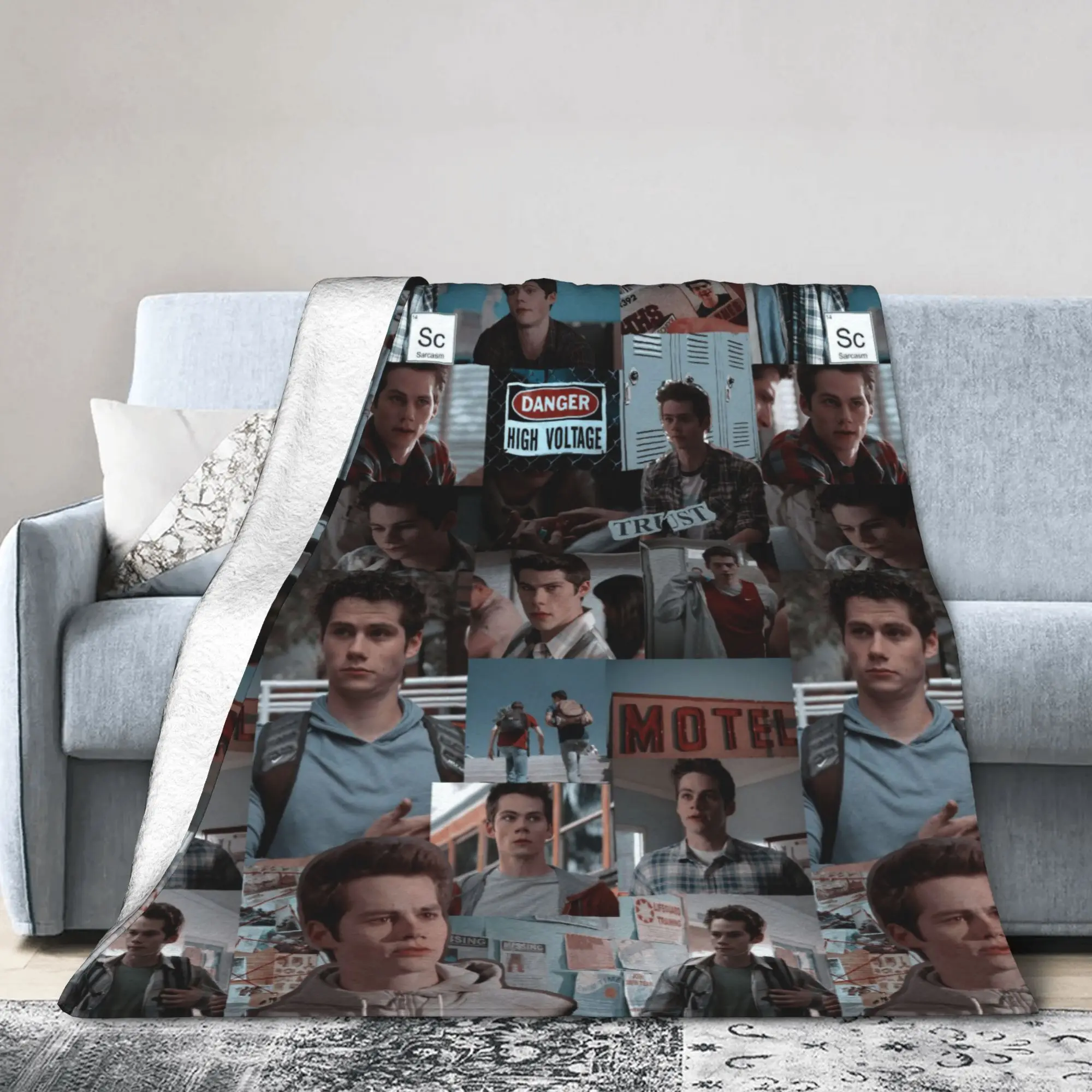 Dylan O'Brien Blankets Actor Wool Funny Warm Throw Blanket for Chair Covering Sofa Spring/Autumn