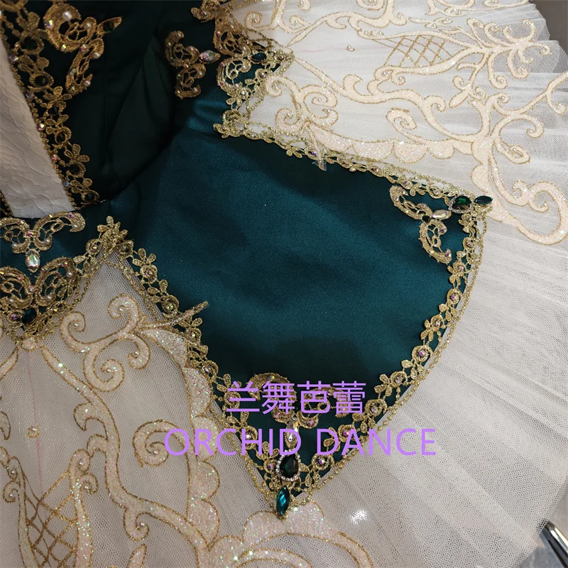 BT01681 Profissional Tamanho Personalizado Cor Personalizada Crianças Meninas Mulheres Adulto Trajes Tutu de Ballet Verde