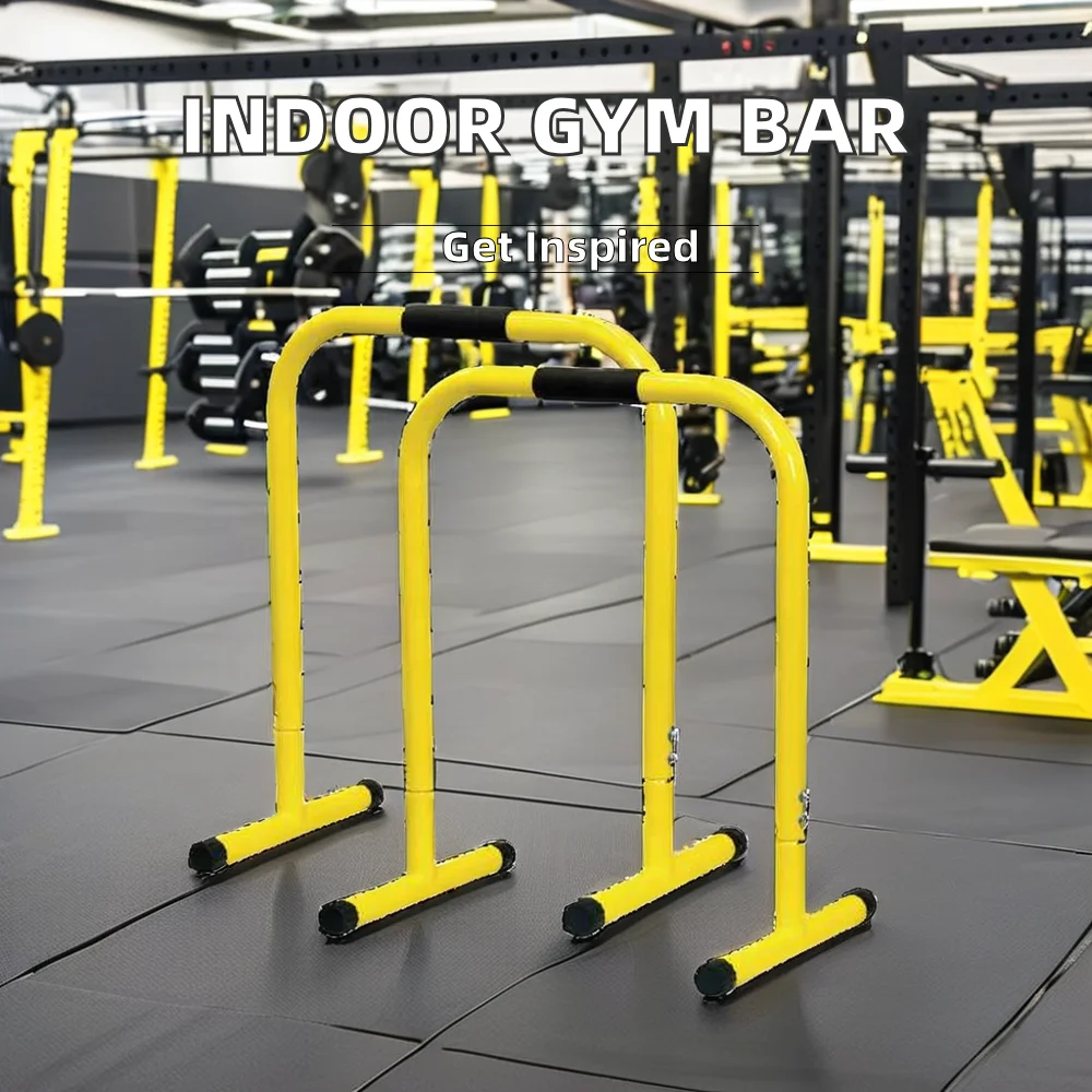 

Adjustable Height Indoor Gym Equipment Home Fitness Horizontal Bars for Single & Double Push-Ups and Pull-Ups Steel Material