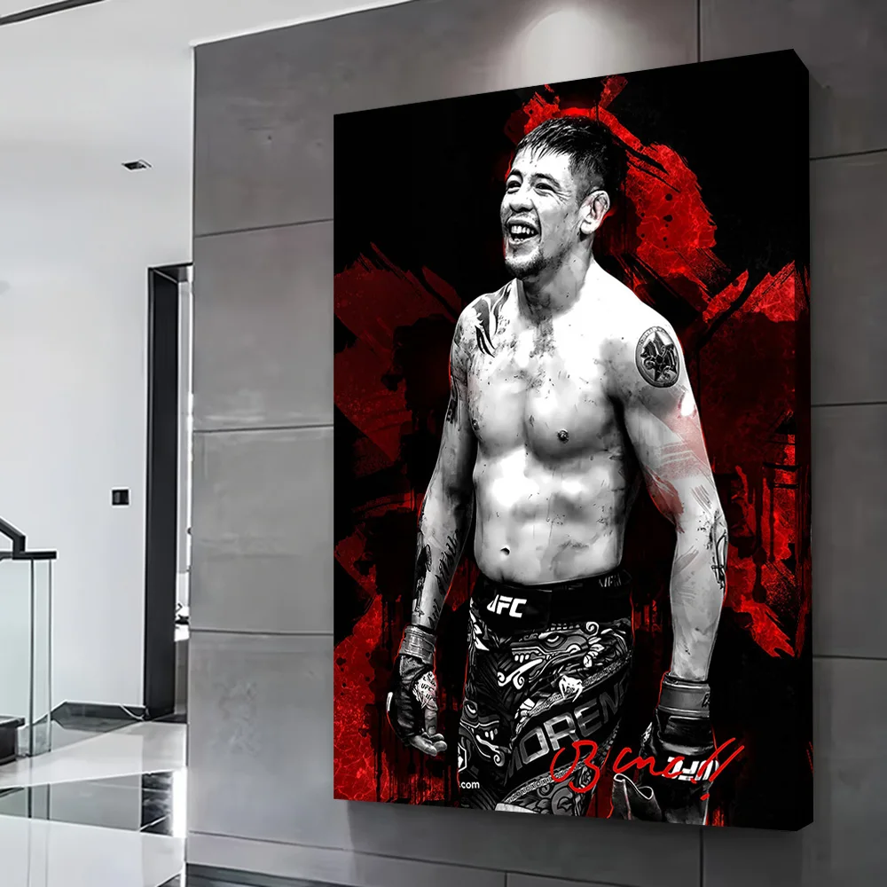 Brandon Moreno Boxer Fighter Poster Customizable Printed Canvas Painting Wall Art Gift for Home Decorations Room Decoration Arts