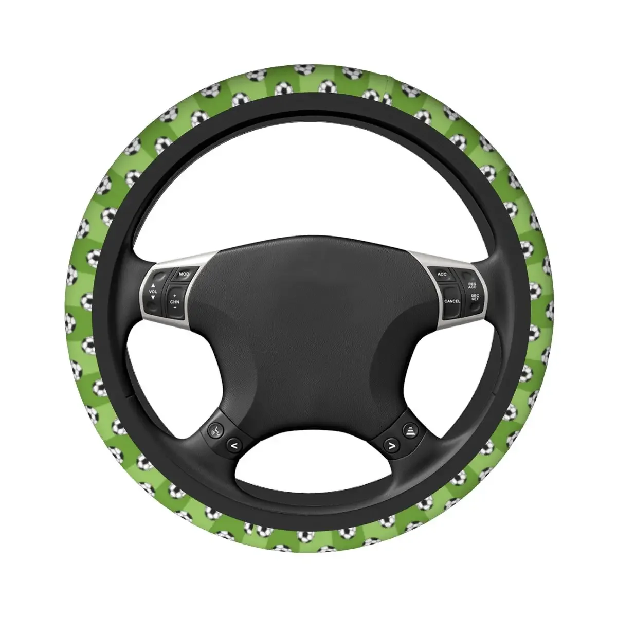 Soccer Football Sports Lover Ball Car Steering Wheel Cover Anti-slip Court Steering Wheel Protective Cover Interior Accessories