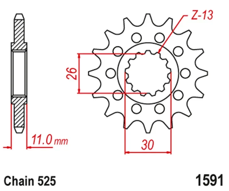 525-16T Motorcycle Front Sprocket For Yamaha MT-07 MT07 MTN690-A 2014-2024 Tracer 700 2017-2024