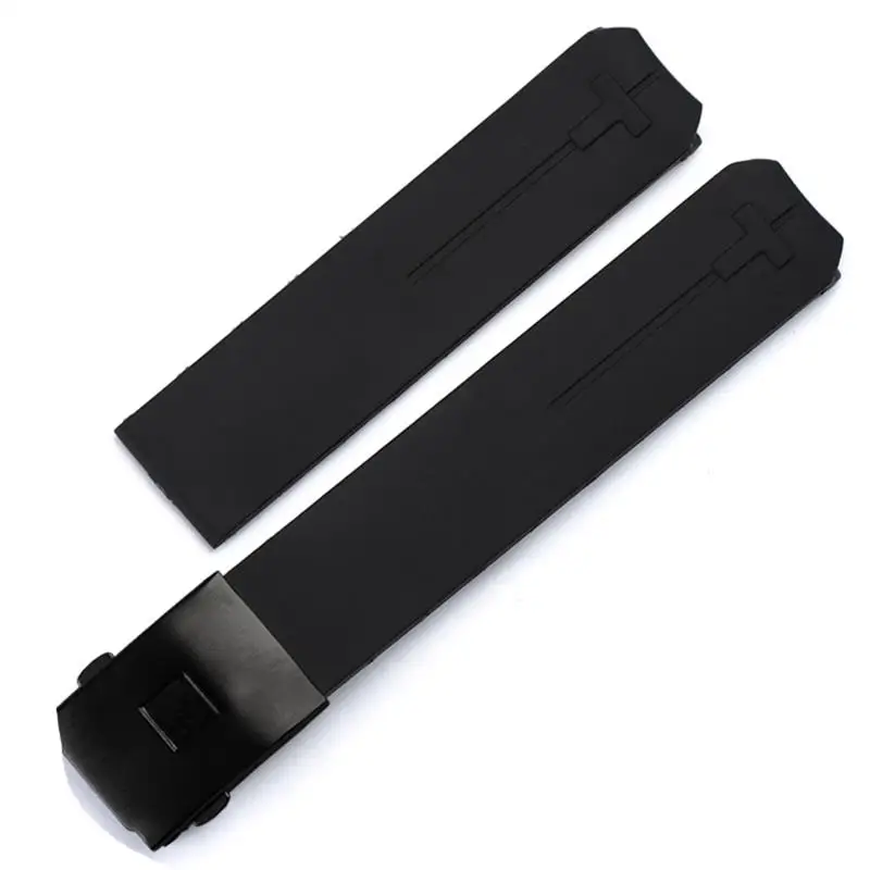 

SCHIK For Tissot T-TOUCH T013 T047 20mm Soft Silicone Rubber Watch Band Black Orange Sport Waterproof Watch Strap T091 T013420A