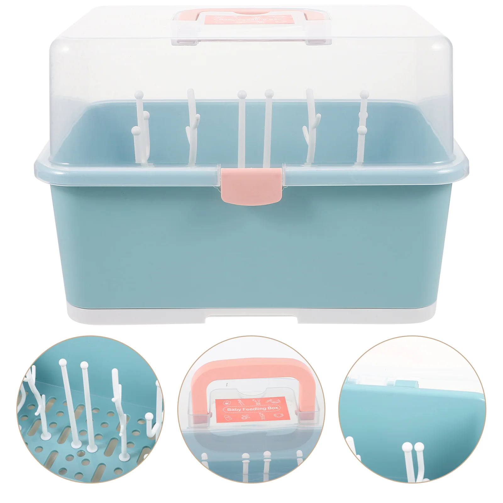 

Drain Tank Pacifier Storage Rack Case Baby Cup Clothes Drying Racks Milk Bottle for Toddlers