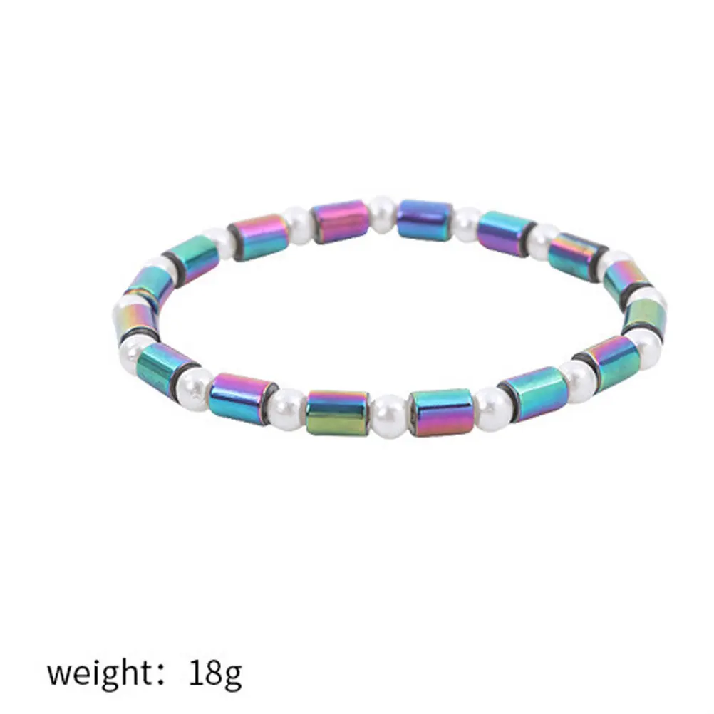 1pc cavigliera in pietra naturale catena magnetica per piedi per donna uomo regalo di gioielli leggeri di lusso assorbono metalli catena alla caviglia