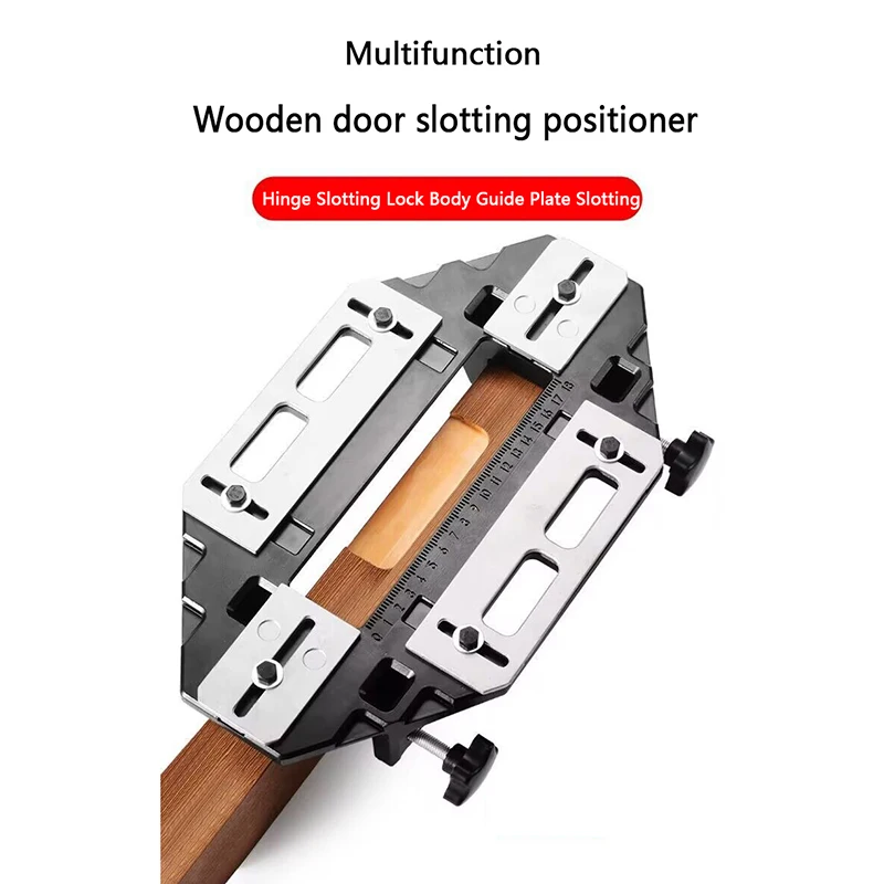 Hinge Hole Opener Wood Door With Spanner Hidden Gate Slotting Positioning Slotter Lock Guide Plate Locator Woodworking