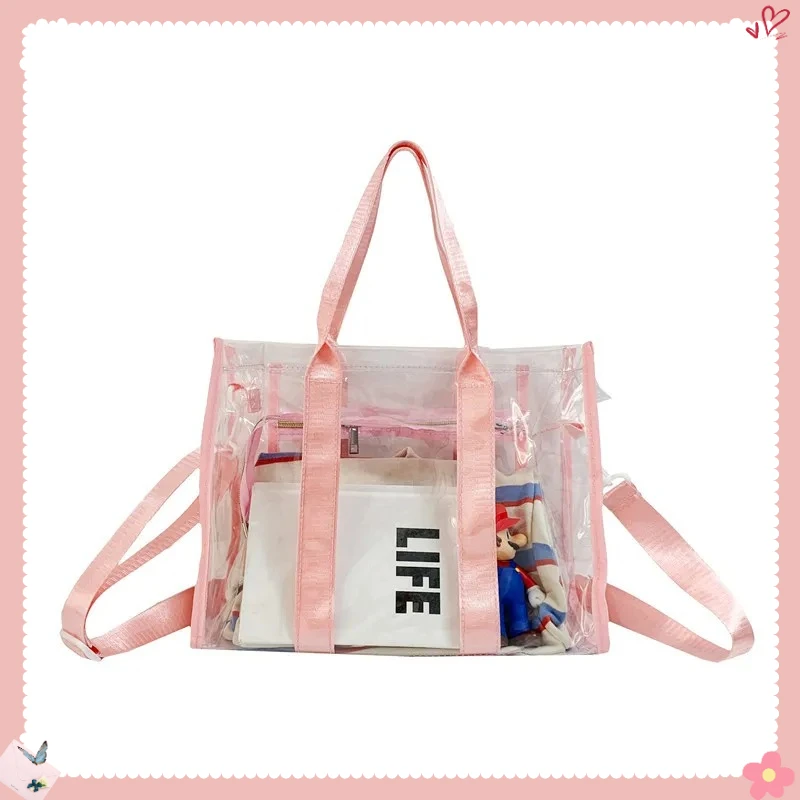 

Tattoo Storage Bag Accessories Portable Waterproof PVC Beach Bag Large Capacity Clear Transparent Tote Ba G Shoulder Bag Luggage