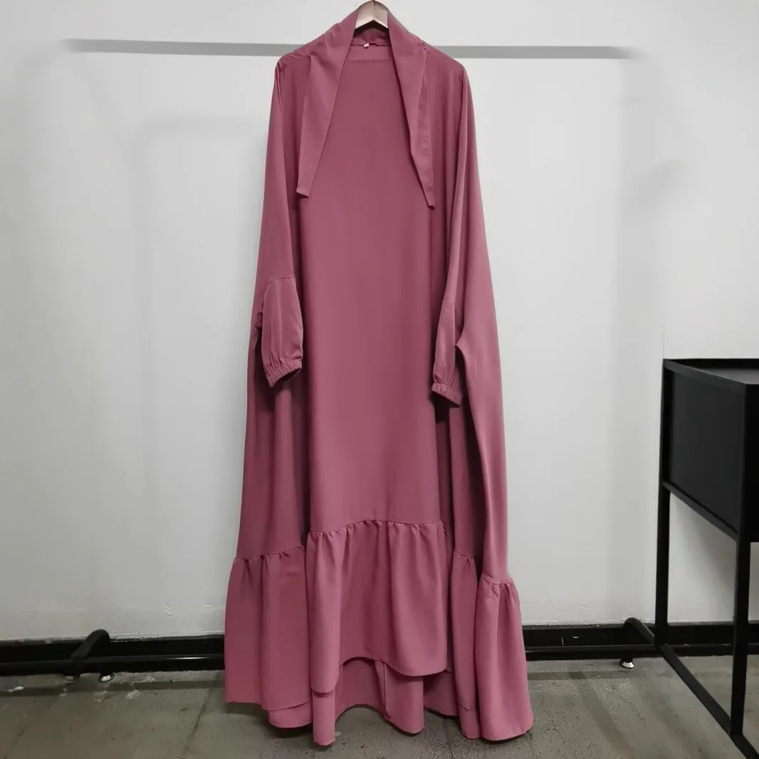Muslim Abayas for Women Eid Ramadam Prayer Outdoor Fun Black Green Long Sleeves Robe Elegant Nice Hand Feeling Dresses
