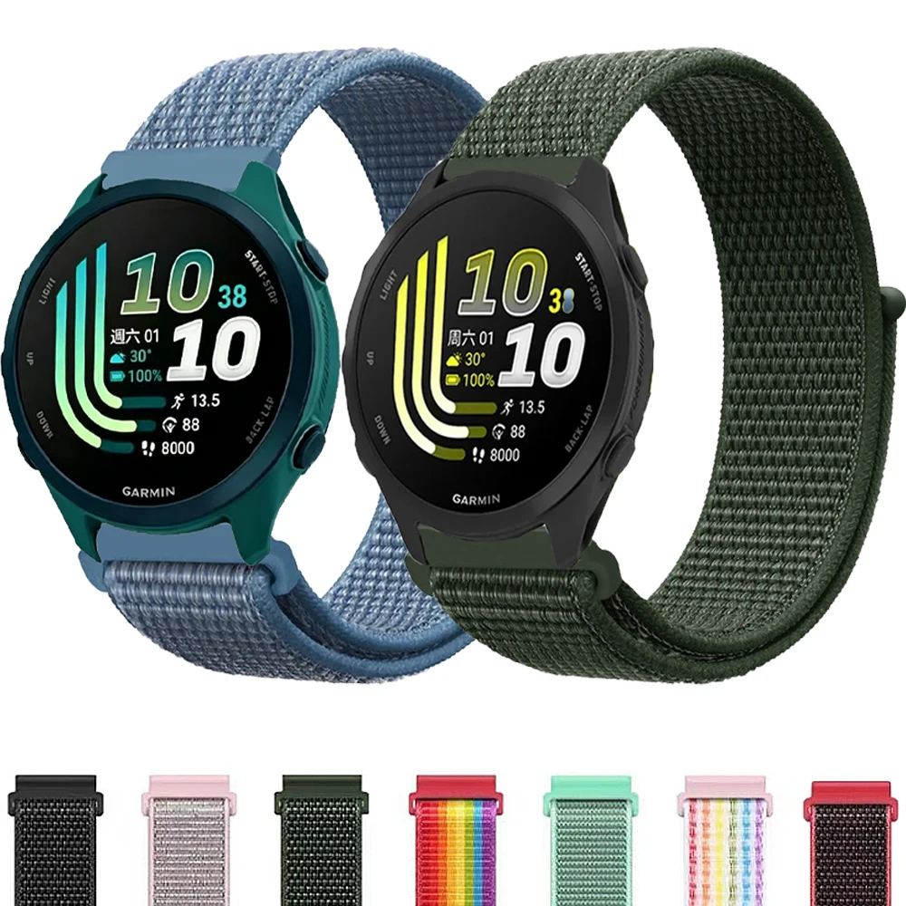 22mm 20mm Nylonarmband für Garmin Forerunner 70 170 165 55/570 47mm 42mm/970 965 265 Komfortables Armband für Garmin Active 6 5