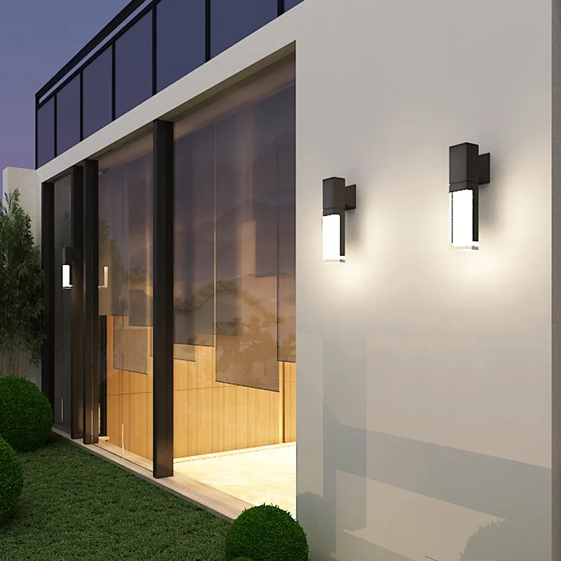 Applique Murale LED en Acrylique Moderne et Simple, Étanche IP657W 14W, Éclairage d'Niket d'Extérieur pour Jardin et Rue